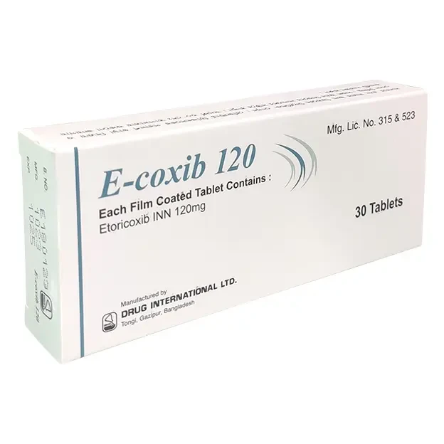 Pack Image: E-coxib 120 mg Tablet (3 x 10)