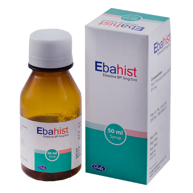 Pack Image: Ebahist 5 mg Syrup (50 ml bottle)