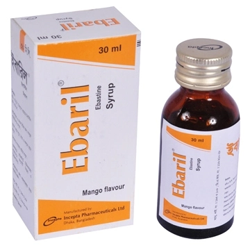 Pack Image: Ebaril 5 mg Syrup (30 ml bottle)