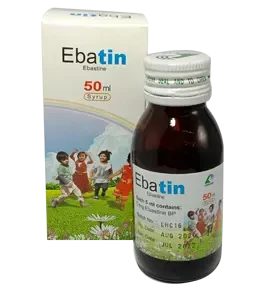 Pack Image: Ebatin 5 mg Syrup (30 ml bottle)