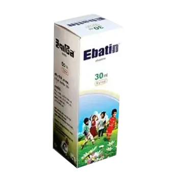 Pack Image: Ebatin 5 mg Syrup (50 ml bottle)