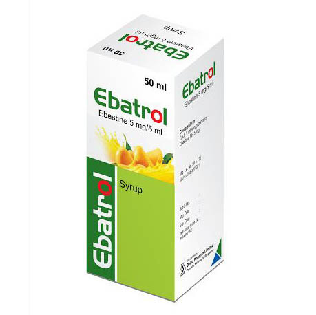 Pack Image: Ebatrol 5 mg Syrup (50 ml bottle)