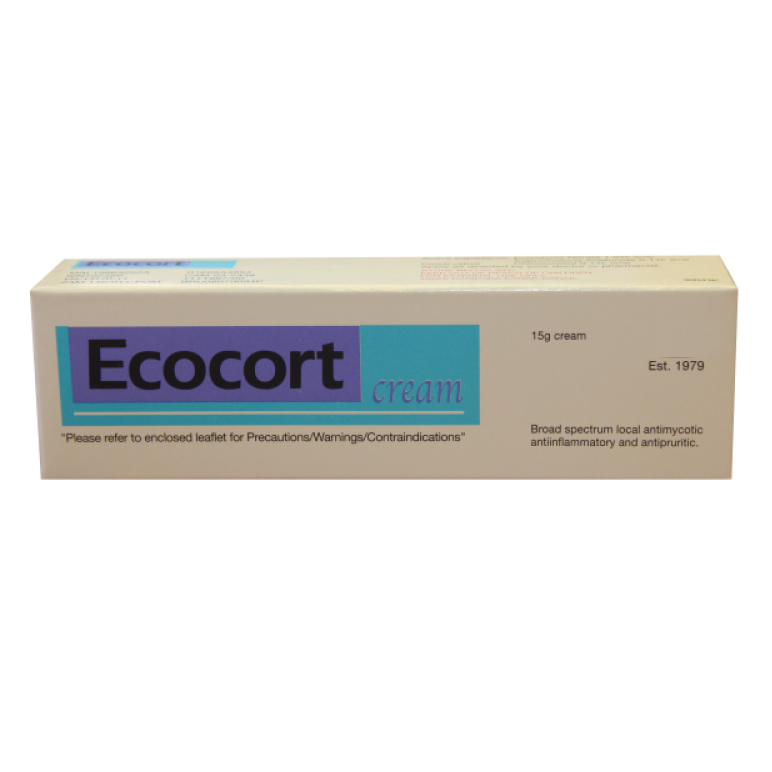 Pack Image: Ecocort 1% 0.1% Cream (10 gm tube)