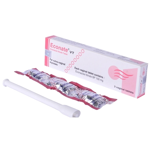 Pack Image: Econate VT 150 mg Vaginal Tablet (1 x 3)