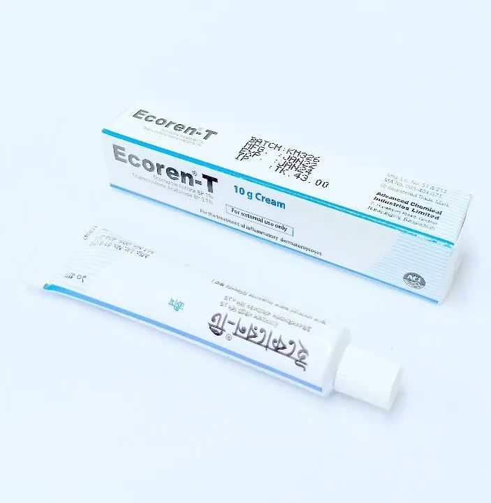 Pack Image: Ecoren T 1% 0.1% Cream (10 gm tube)