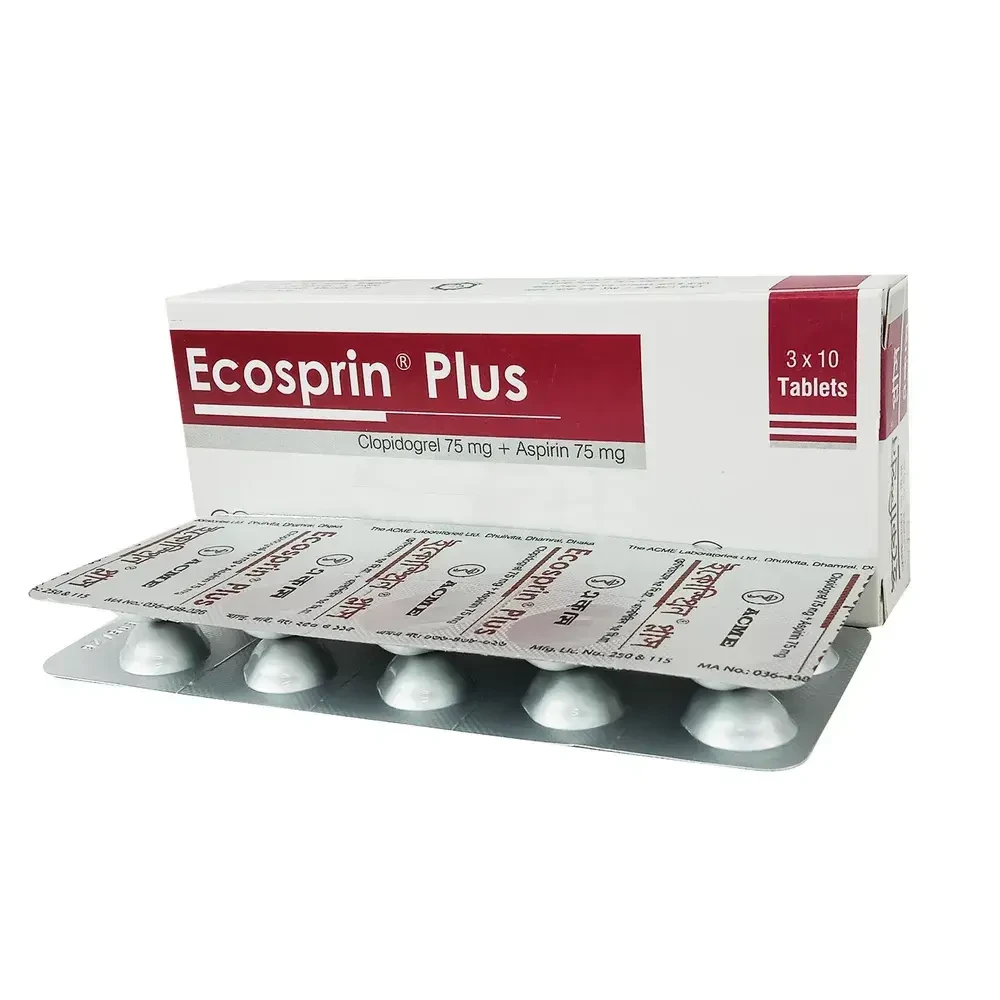 Pack Image: Ecosprin Plus 75 mg Tablet (3 x 10)