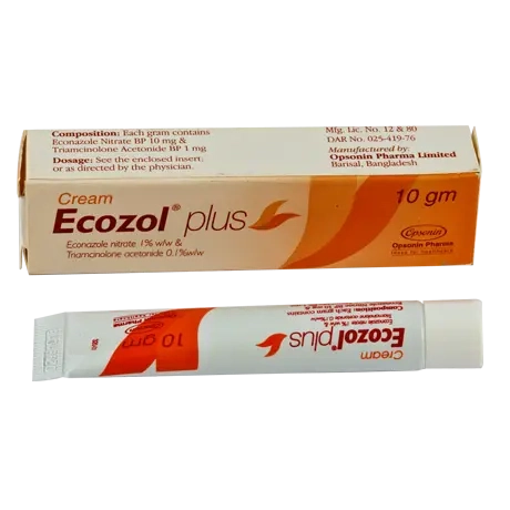 Pack Image: Ecozol Plus 1% 0.1% Cream (20 gm tube)