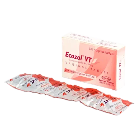 Pack Image: Ecozol VT 150 mg Vaginal Tablet (1 x 3)