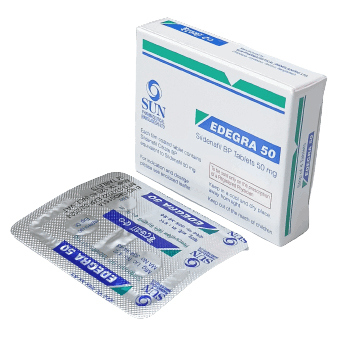 Pack Image: Edegra 50 mg Tablet (1 x 4)