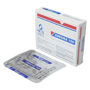 Pack Image: Edegra 100 mg Tablet (1 x 4)