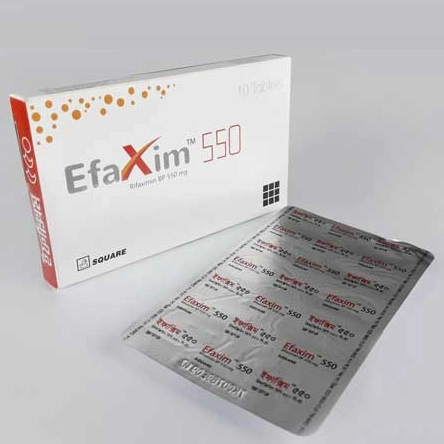 Pack Image: Efaxim 550 mg Tablet (1 x 10)