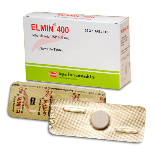 Pack Image: Elmin 400 mg Chewable Tablet (25 x 1)