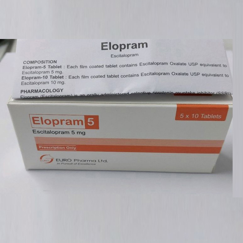 Pack Image: Elopram 5 mg Tablet (5 x 10)