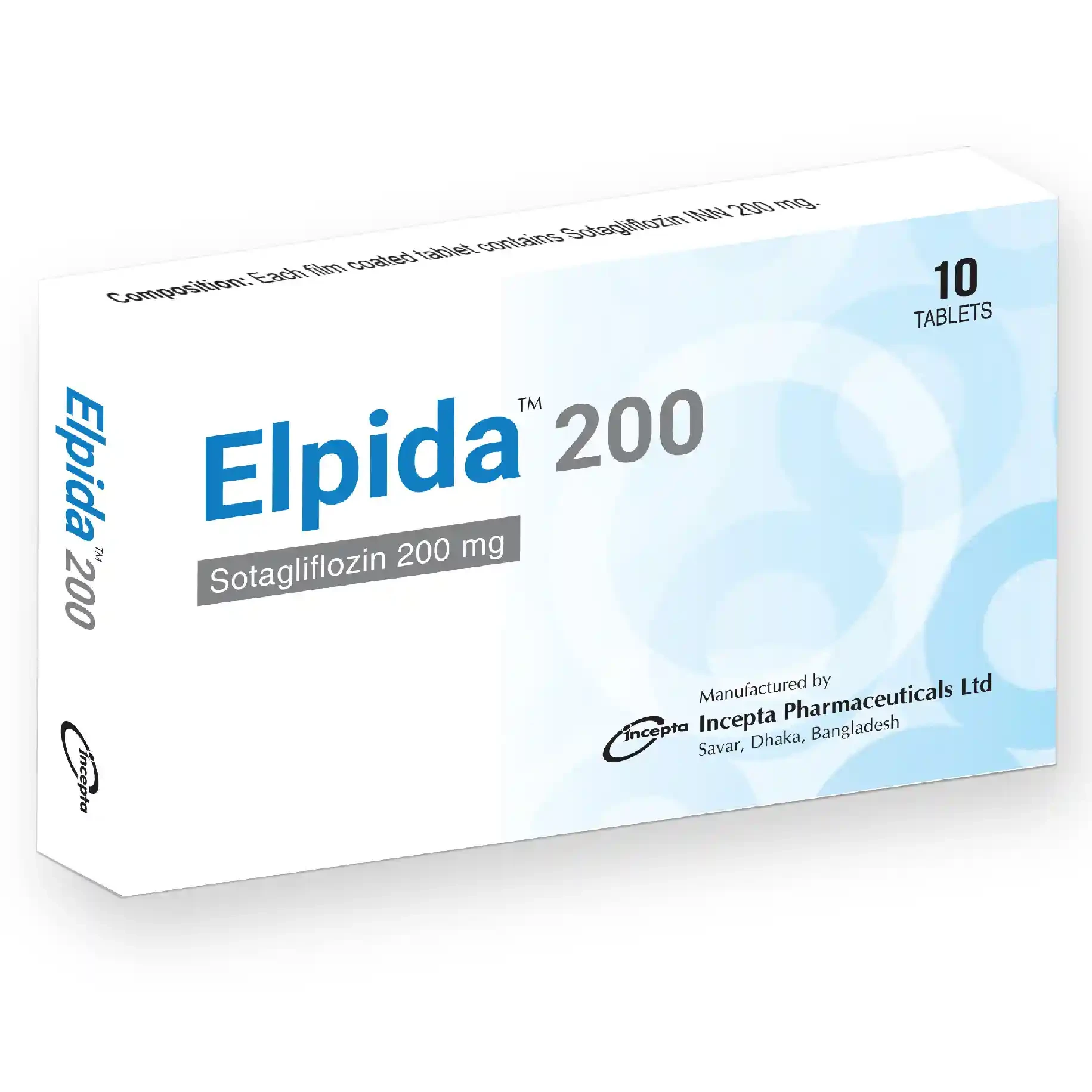 Pack Image: Elpida 200 mg Tablet (1 x 10)