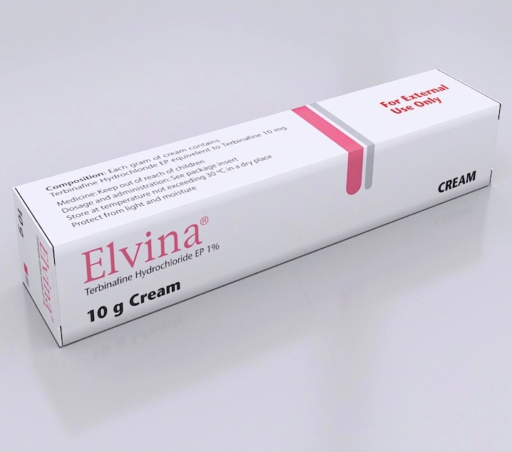 Pack Image: Elvina 1% Cream (10 gm tube)