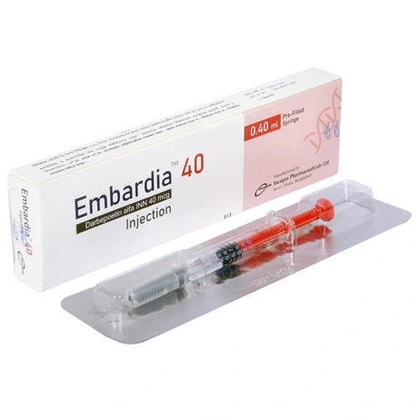 Pack Image: Embardia 40 mcg Injection (40 mcg pre-filled syringe)