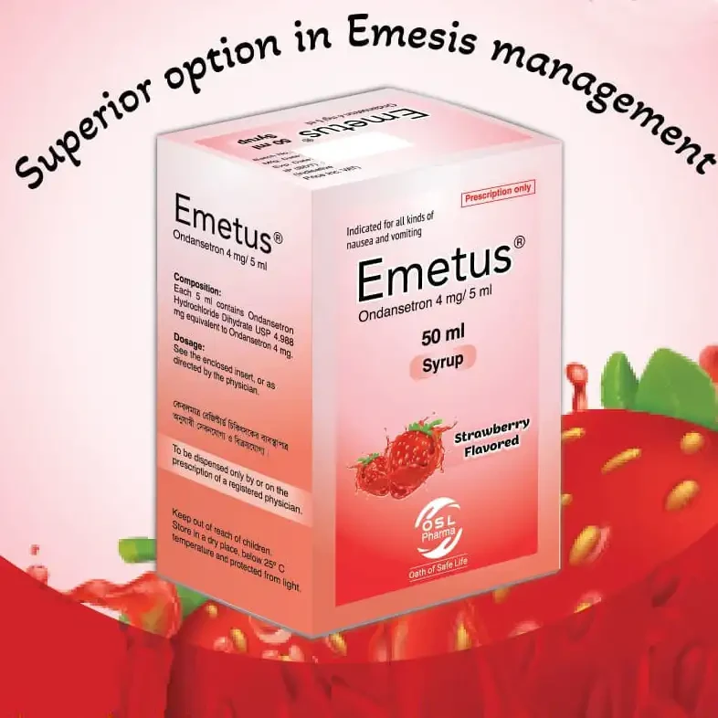 Pack Image: Emetus 4 mg Oral Solution (50 ml bottle)