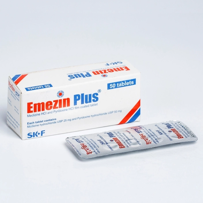 Pack Image: Emezin Plus 25 mg Tablet (5 x 10)