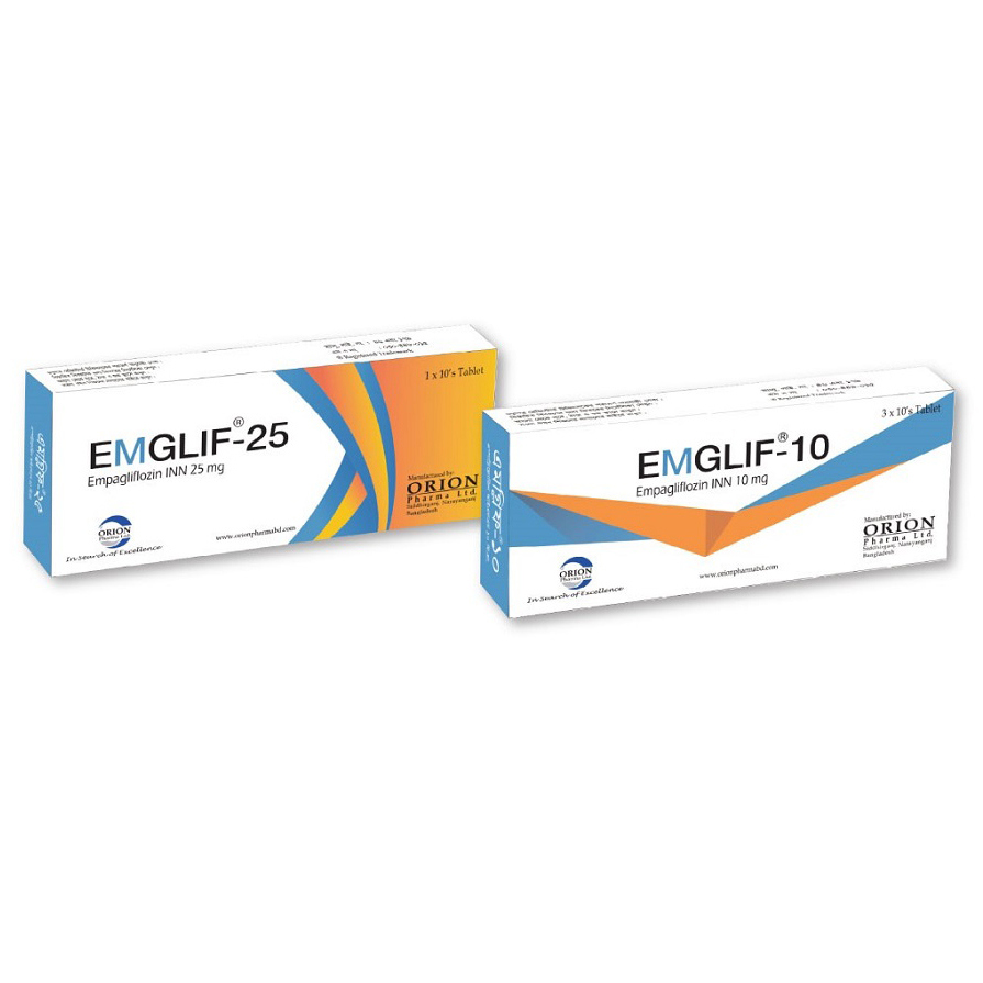 Pack Image: Emglif 25 mg Tablet (1 x 10)