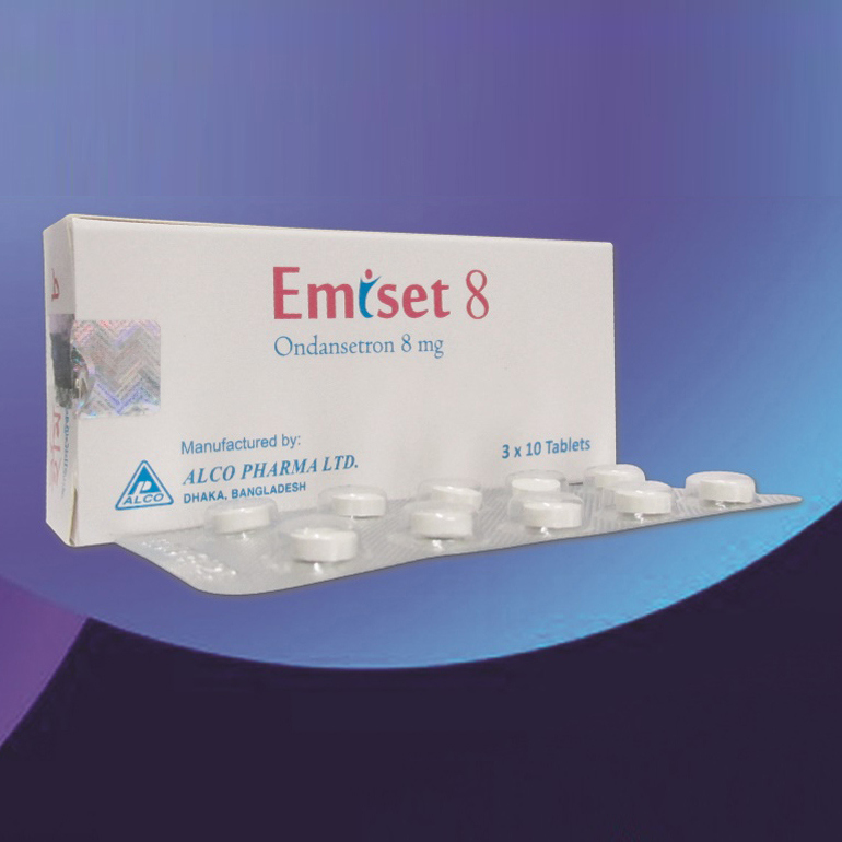Pack Image: Emiset 8 mg Tablet (3 x 10)
