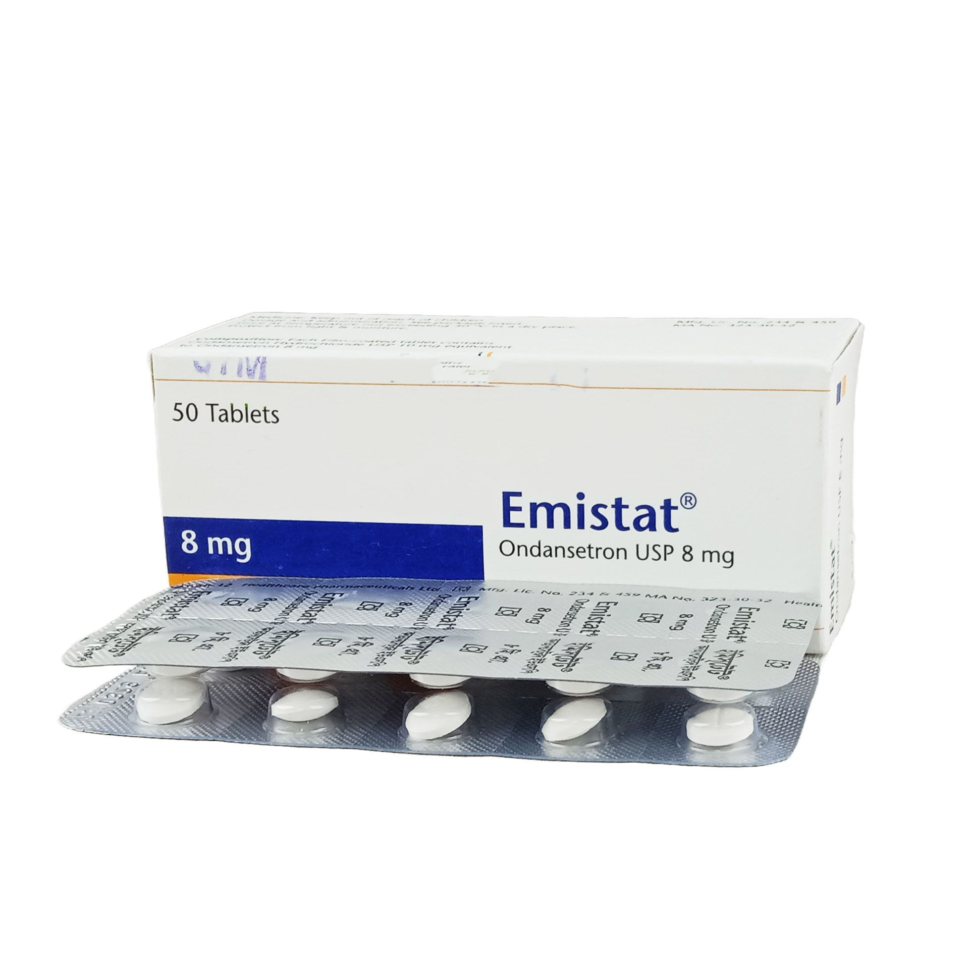 Pack Image: Emistat 8 mg Tablet (5 x 10)