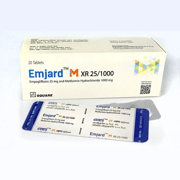 Pack Image: Emjard M XR 25 mg Tablet (5 x 4)