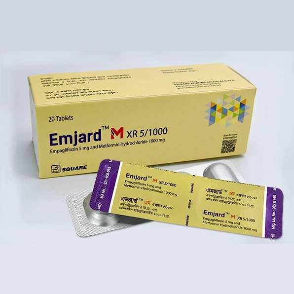 Pack Image: Emjard M XR 5 mg Tablet (5 x 4)