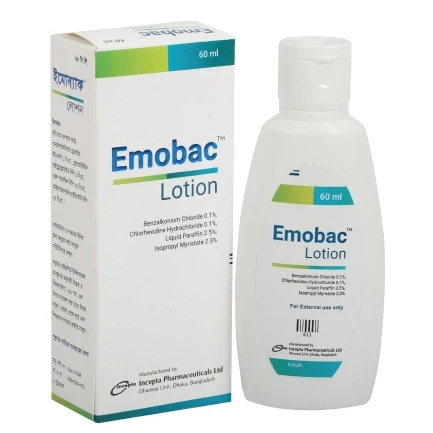 Pack Image: Emobac 2.5% 0.1% Lotion (60 ml bottle)