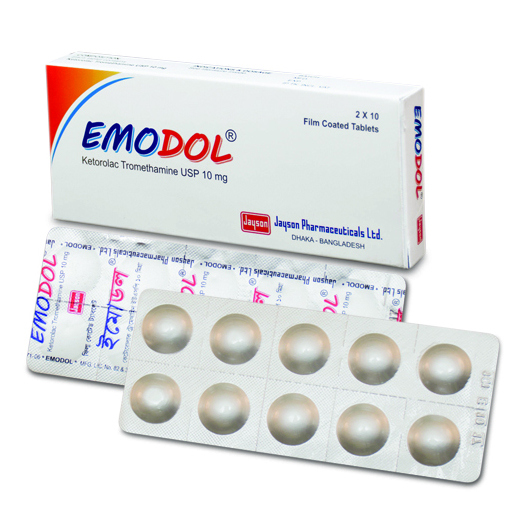 Pack Image: Emodol 10 mg Tablet (2 x 10)