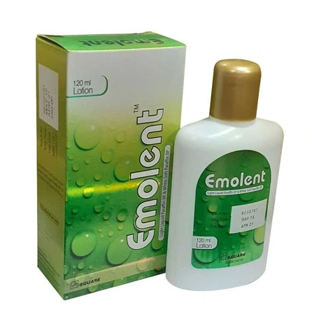 Pack Image: Emolent 3% 8% Lotion (120 ml container)
