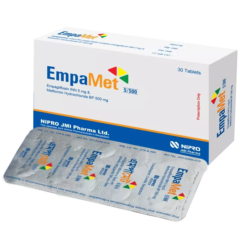 Pack Image: EmpaMet 5 mg Tablet (3 x 10)