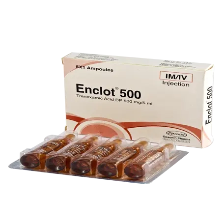 Pack Image: Enclot 500 mg Injection (5 ml ampoule)