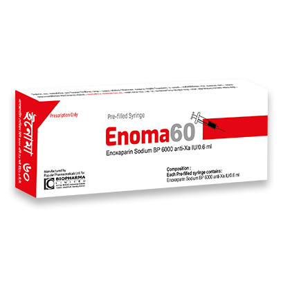 Pack Image: Enoma 6000 Anti-Xa Injection (0.6 ml pre-filled syringe)