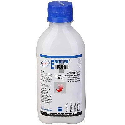 Pack Image: Entacyd Plus (200 mg Suspension (200 ml bottle)