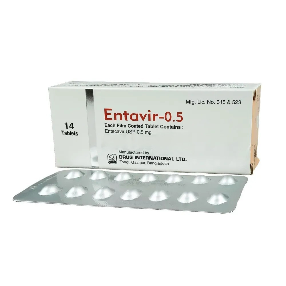 Pack Image: Entavir 0.5 mg Tablet (1 x 14)