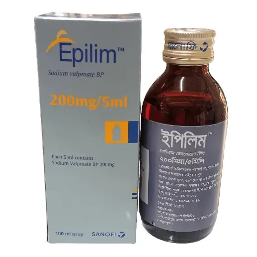 Pack Image: Epilim 200 mg Syrup (100 ml bottle)