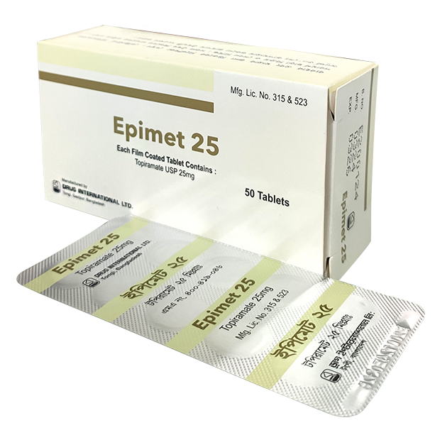 Pack Image: Epimet 25 mg Tablet (5 x 10)