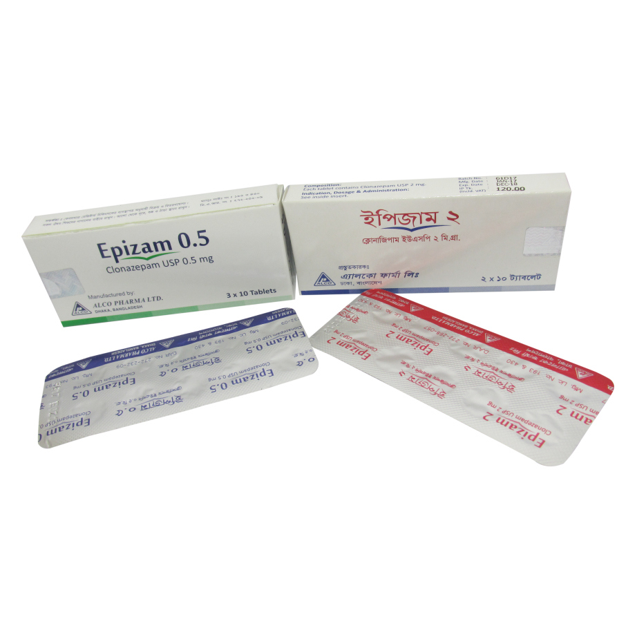 Pack Image: Epizam 0.5 mg Tablet (3 x 10)