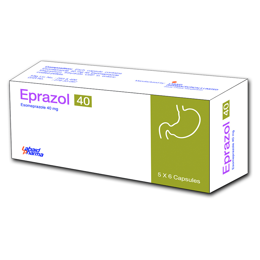 Pack Image: Eprazol 40 mg Capsule (5 x 6)