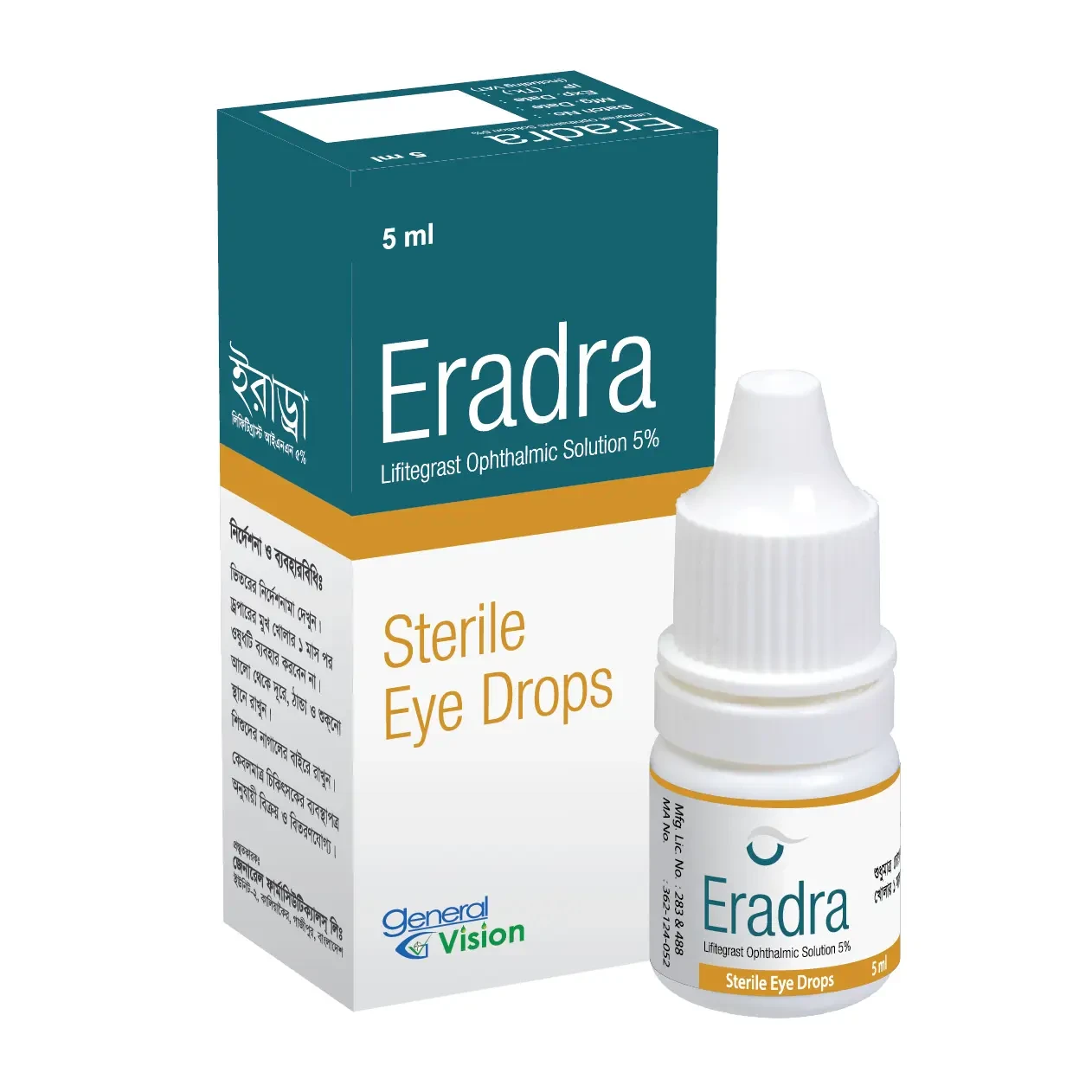 Pack Image: Eradra 5% Eye Drop (5 ml drop)