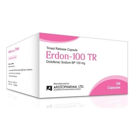 Pack Image: Erdon TR 100 mg Capsule (10 x 10)