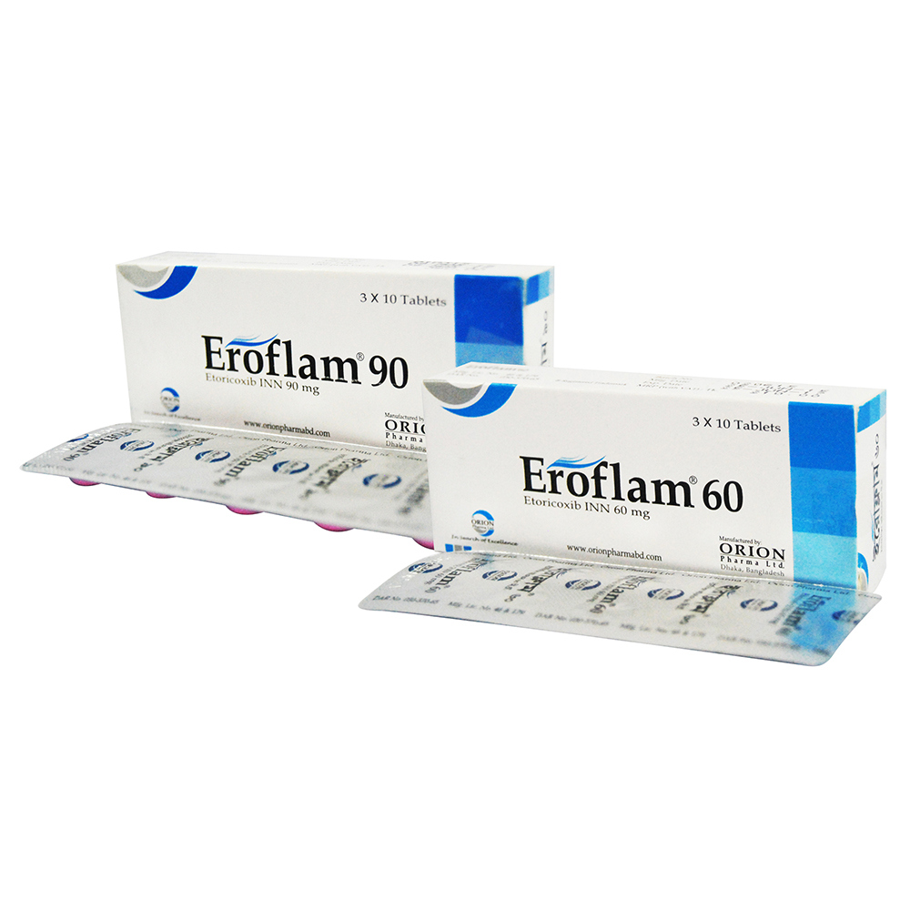 Pack Image: Eroflam 60 mg Tablet (3 x 10)