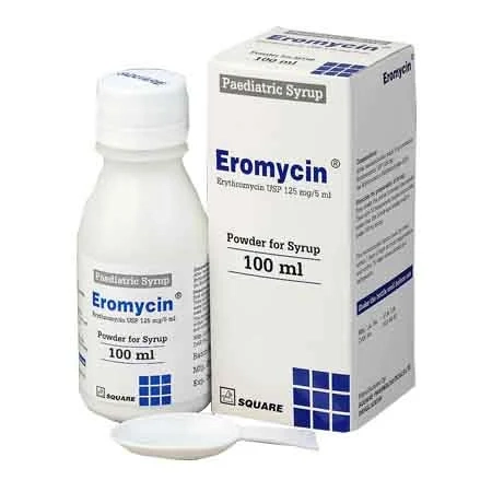 Pack Image: Eromycin 125 mg Suspension (100 ml bottle)