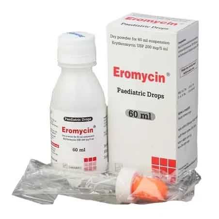 Pack Image: Eromycin 200 mg Pediatric Drop (60 ml drop)