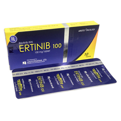 Pack Image: Ertinib 100 mg Tablet (1 x 10)