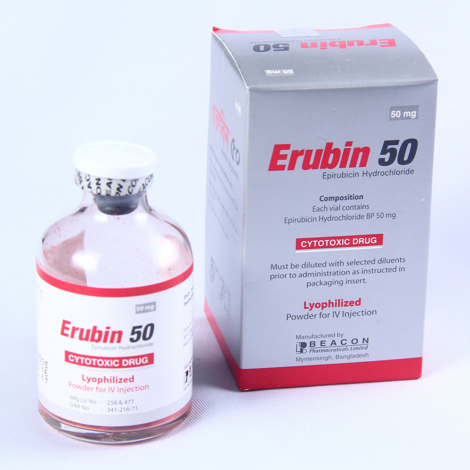 Pack Image: Erubin 2 mg Injection (50 mg vial)