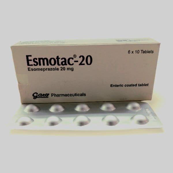 Pack Image: Esmotac 20 mg Tablet (6 x 10)