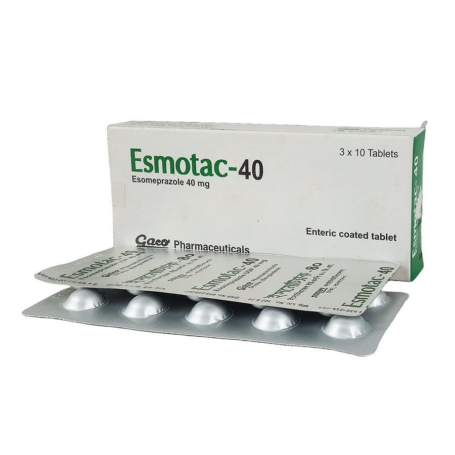 Pack Image: Esmotac 40 mg Tablet (3 x 10)