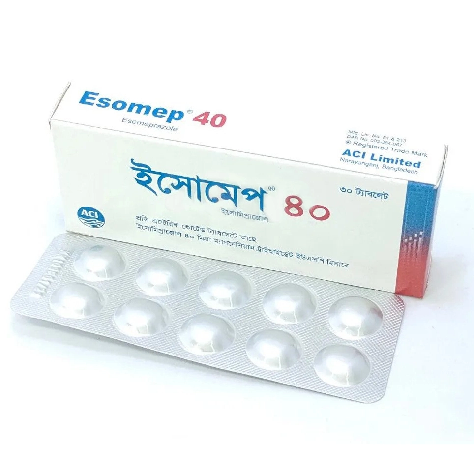 Pack Image: Esomep 40 mg Tablet (3 x 10)