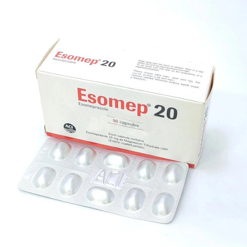Pack Image: Esomep 20 mg Capsule (5 x 10)